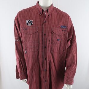 Columbia PFG Auburn Tigers‎ Vented Fishing Shirt Mens XL